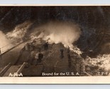 RPPC WWI A R A Bound For The USA TP-9 Waves over Bow UNP Postcard B16 - $14.40