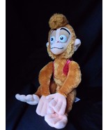 Disney Aladdin Abu Monkey Disney Store Plush 18&quot; satin hat velvet vest RARE - $48.95