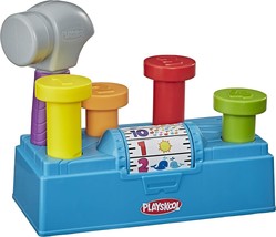 Playskool&#39;S Blue Tap &#39;N Spin Tool Bench Activity Toy Toolbox With Hammer Is An - £25.29 GBP