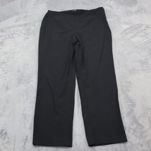 Style Co Pants Womens 12S Black Flat Front Mid Rise Zip Stretch Dress Pants - £23.73 GBP