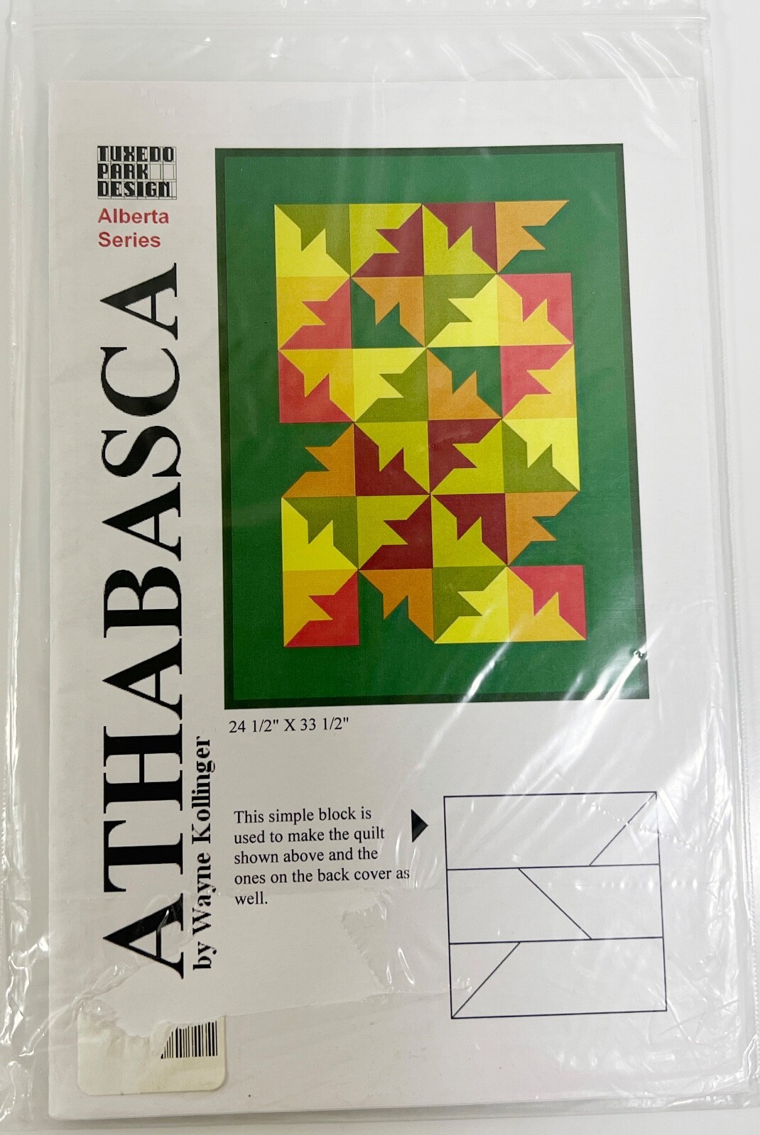 Athabasca Tuxedo Park Design Alberta Series Pattern ByWyne Kollinger - $9.89