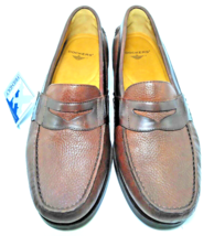 Men&#39;s Dockers Brown Leather Slip On Penny Loafers Pebbled Texture Size 1... - $42.83