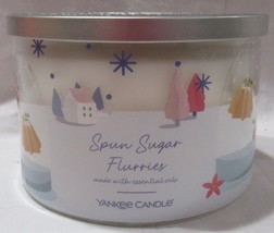 Yankee Candle 3-Wick Jar 18oz Burns 30-50 hrs SPUN SUGAR FLURRIES essential oils - £32.10 GBP