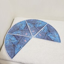 Pizza Slice Party Plastic Plates Fun Decorative Kids Dishware Pie Blue Denim (4) - £7.70 GBP