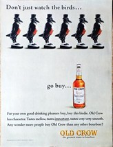 Old Crow the greatest name in bourbon Dont watch the birds 1964 Vintage Print Ad - $12.40