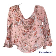 Altar&#39;d State Womens Pink Floral Off Shoulder Top Blouse Size Small New - £11.70 GBP
