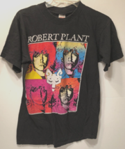 ROBERT PLANT NIRVANA 1990 Manic Tour Black Vintage Double Sided Single T... - £93.06 GBP