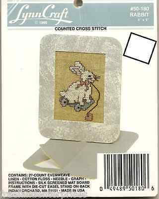 CRAFTS Cross Stitch LynnCraft Rabbit Picture Size 4 inch X 5 inch ~Kit #50-180~ - £7.72 GBP