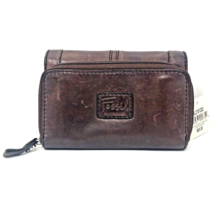 Fossil Claudia Leather Trifold Wallet Organizer Clutch Zip Around Back Pocket - £15.79 GBP