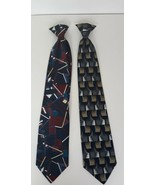 2 Vintage Clip On Ties KETCH &amp; PURITAN Mens - $339.16 MXN