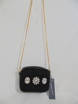 Street Level Black Faux Leather Jeweled Crossbody MP505 $55 - £13.86 GBP