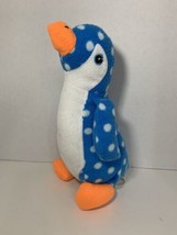 Carousel Soft Toys plush penguin blue polka dots white orange feet beak ... - £7.75 GBP