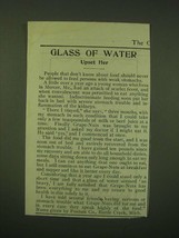 1902 Post Grape-Nuts Cereal Ad - Glass of water upset her - £14.57 GBP