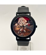 Cute Dogs with Guitar 38mm Black Leather Women’s Watch Working New Battery - $464.23 MXN