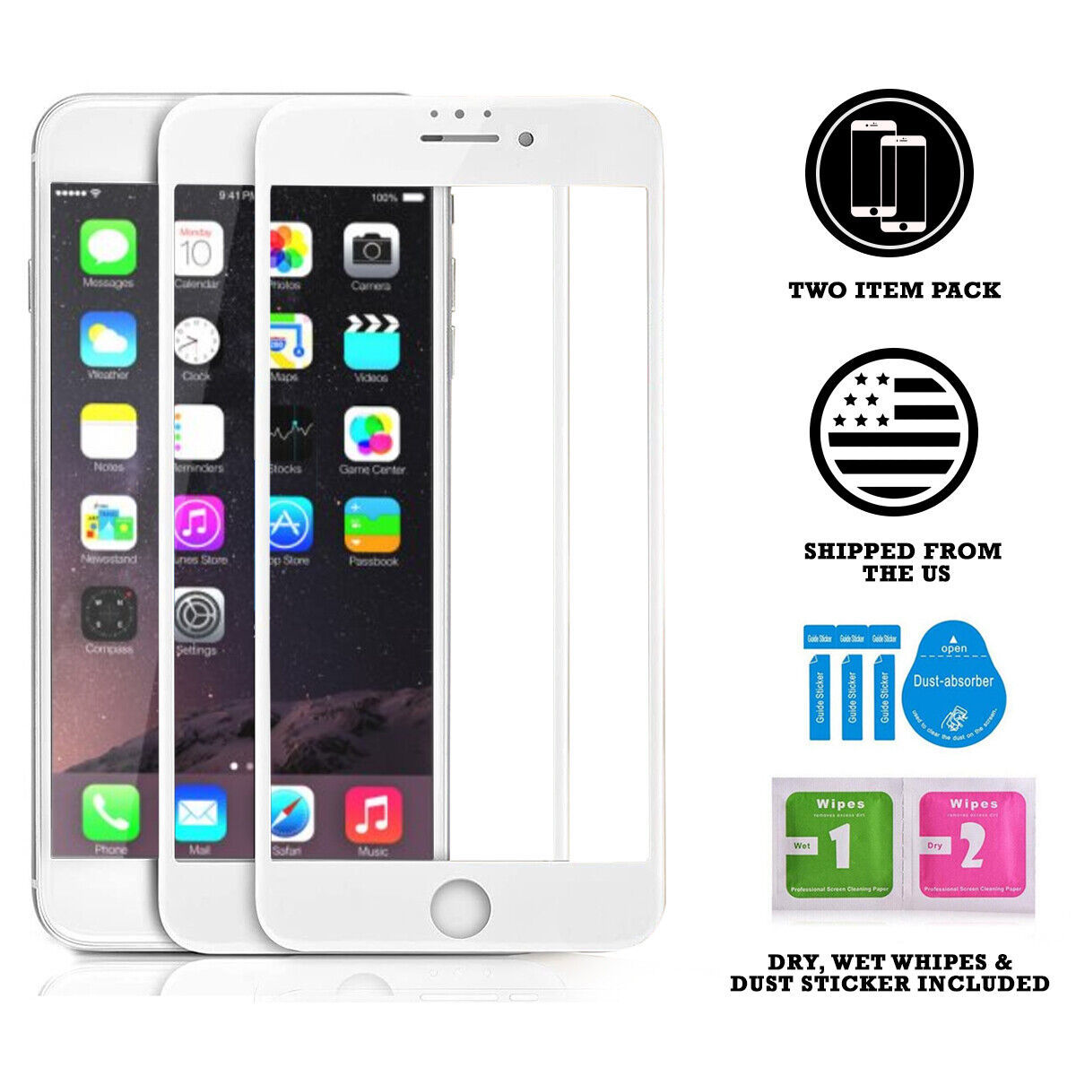 2-Pack Tempered Glass Screen Protector for Apple iPhone 6 and iPhone 6S  - $5.99