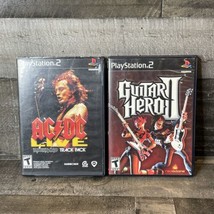 Guitar Hero II &amp; ACDC Live PlayStation 2 PS2 Complete in Box Bundle Tested - £9.34 GBP