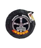 Race Car Tire Pinata, Black Checkered Flag Design, Motorsport Theme Part... - $39.99