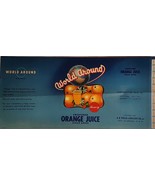World Around Oj Label 1qt 14oz Uncirculated Label.HB Paulk Gro Opp,Al - $276.07 MXN