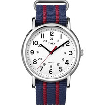 Timex T2N747 Men&#39;s Weekender Blue/Red Nylon Strap Watch - £36.97 GBP