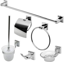 Matching Bathroom Accessory Set (6 Pcs.), Polished Chrome, Alfi Brand. - £85.68 GBP