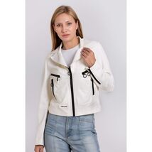 Vinci The Altona Leather White Women Jacket image 2