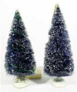 Black Purple Bottle Brush Trees As Is Christmas Village 10 Set of 2 One ... - $144.65 MXN