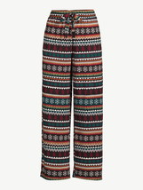 Joyspun Women&#39;s Hacci Knit Wide Leg Pajama Pants, Size to 3X (22W-24W) - £16.56 GBP