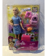 Barbie FWV25 Doll and Travel Set with Puppy Luggage Multicolor NEW! Free... - $24.30