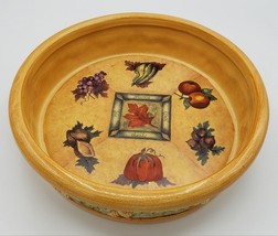 Vintage Thanksgiving Serving Dish Bowl Fall Love Thanks Blessings Family... - $31.50