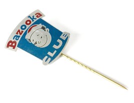 Vintage Bazooka Bubble Gum Club 21/4&quot; Aluminum Painted Stick Pin (Circa 1950&#39;s)  - £21.70 GBP