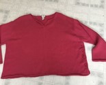J.Jill XL Petite Pink Thick Split Neck Sweater Side Button Long Sleeve C... - $27.76