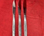 1950s Maria Grande VTG Dinner Knife MCM Floral Stainless Steel Flatware ... - $14.73