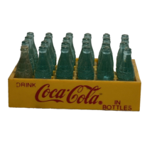 &quot;DRINK Coca-Cola IN BOTTLES&quot; Miniature 24 Plastic Bottles &amp; Case Vintage - £30.86 GBP