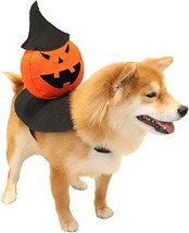 Dog Halloween Costumes - Holiday Pet Costume - Pumpkin Felt Coat  (Size:L) - £9.33 GBP