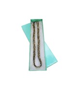 23&quot; Braided Chain Necklace, Silver &amp; Gold Tones, Vintage Snake Pattern J... - $465.51 MXN
