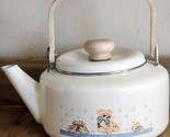 Tienshan Theodore Country Bear Tea Kettle Pot Teddy Bear Teapot Enamel &amp;... - $61.74