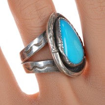 sz12.75 Vintage Navajo sterling and turquoise ring - £138.48 GBP