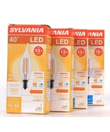 4 Ct Sylvania 40w LED Soft White 350 Lumens Candelabra Base Bulb - £22.01 GBP