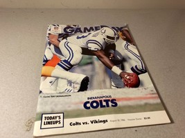 Vintage August 30 1986 Indianapolis Colts vs Minesota Vikings NFL Game Program - £7.85 GBP