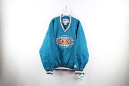Deadstock Vintage 90s Starter Mens XL Super Bowl XXX Pullover Windbreaker Jacket - £78.26 GBP