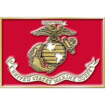 B0201 Red US Marine Corps Belt Buckle (3.25&#39;&#39;) - £14.58 GBP