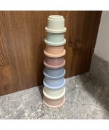 mushie Stacking Cups Toy | Gender Neutral Colors Pastels Learning Stack - $20.50 CAD