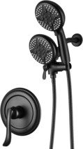 All-Matt Black Shower System With Handheld Showerhead, Rain, Way Water D... - £107.68 GBP