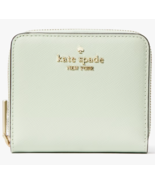 Kate Spade Staci Small ZipAround Wallet Mint Green Leather KG035 Olive N... - £38.90 GBP