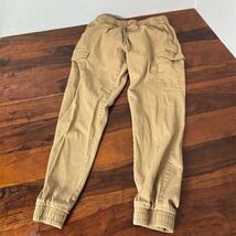 Mountain Ridge Unisex Cargo Jogger Pants Beige Size S Casual Relaxed Fit - $22.18