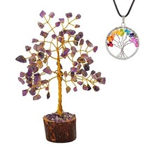 Amethyst Tree - Purple Tree - Office Desk Decor - Crystal Tree - Tree of... - £12.57 GBP