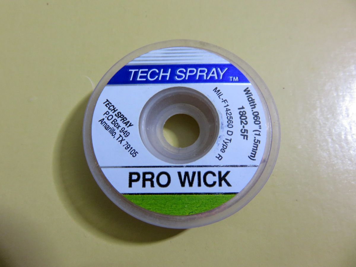 1802-5F - Desoldering Braid, Pro Wick, Blue, Dissipative Static Coil - $5.33