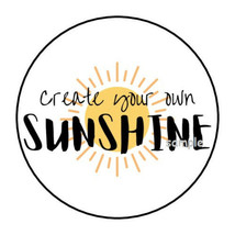 30 Create Your Own Sunshine Envelope Seals Labels Stickers 1.5&quot; Round - £5.88 GBP