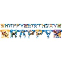 Skylanders Happy Birthday Jointed Banner Party Decoration 1 Per Package NEW - £3.94 GBP