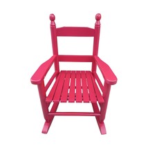 Rose Red Solid Wood Children&#39;s Rocking Chair - Indoor/Outdoor - $1,331.60 MXN